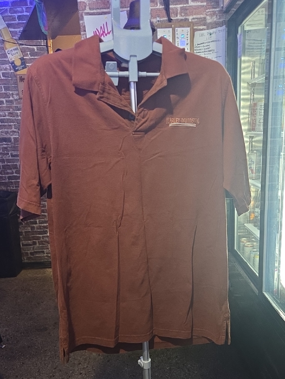 Harley-Davidson Rust Brown Polo Shirt with Chest Logo